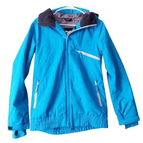 DC Star Jacket Blue Waterproof Hooded Ski Snowboarding Jacket Men's Sz S